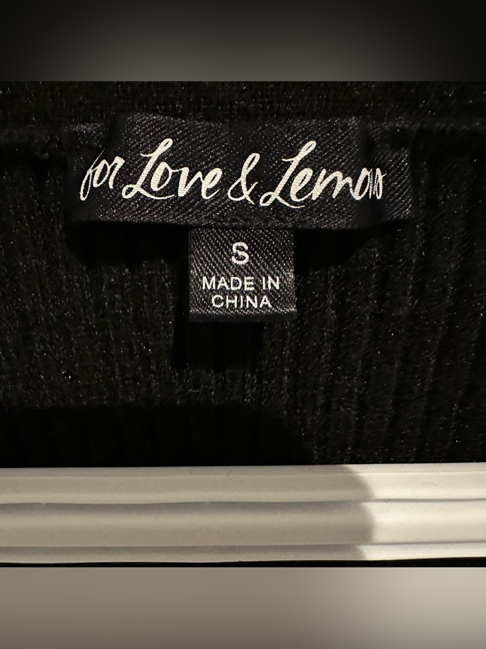 For Love & Lemons Black Ribbed Knit Top - Picture 5 of 6